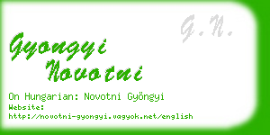 gyongyi novotni business card