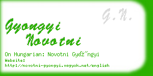 gyongyi novotni business card